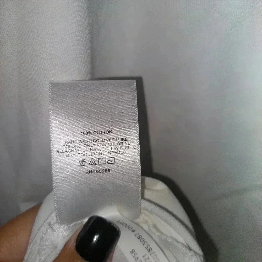 NWTS EXPRESS WHITE T SHIRT DRESS EMBELLISHED SIDE CINCH SIZE Medium RETAIL $78 - Picture 7 of 7